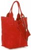 Bőr táska shopper bag Vittoria Gotti piros V5190